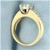 Image 3 : Princess Diamond Engagement Ring in 14k Yellow Gold