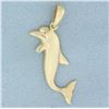 Image 1 : Dolphin Pendant in 14k Yellow Gold