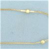 Image 2 : Ball Bead Curb Link Station Choker Necklace in 14k Yellow Gold