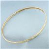 Image 2 : Sandblast  Finish Bangle Bracelet in 10k Yellow Gold