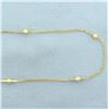 Image 2 : Italian 31 Inch Ball Bead and Bar Chain Necklace in 14k Yellow Gold