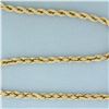 Image 2 : 18 Inch Rope Link Chain Necklace in 14k Yellow Gold