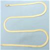 Image 1 : Italian 24 Inch Reversable Herringbone Link Necklace in 14k Yellow Gold