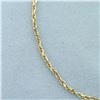 Image 2 : Rope Link Anklet in 10k Yellow Gold