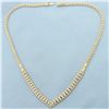 Image 1 : Italian Diamond V Necklace in 14k Yellow Gold