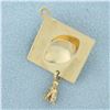 Image 2 : Graduation Day Mortarboard Cap Charm in 14k Yellow Gold