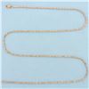 Image 1 : Italian 20 Inch Twisting Bevel Link Chain Necklace in 18k Rose Gold