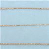 Image 2 : Italian 20 Inch Twisting Bevel Link Chain Necklace in 18k Rose Gold