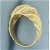 Image 3 : Sandblast Finish Dome Ring in 14k Yellow Gold