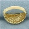 Image 4 : Sandblast Finish Dome Ring in 14k Yellow Gold