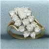 Image 1 : 1.5ct Diamond Waterfall Ring in 14k Yellow Gold