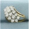 Image 2 : 1.5ct Diamond Waterfall Ring in 14k Yellow Gold