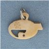 Image 2 : Vintage Alliant Diamond Charm in 10k Yellow Gold