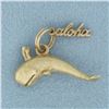 Image 1 : Aloha Humpback Whale Charm in 14k Yellow Gold