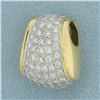 Image 1 : Pave Diamond Slide Pendant in 18k Yellow Gold