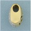 Image 3 : Pave Diamond Slide Pendant in 18k Yellow Gold