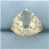 Image 1 : Citrine Solitaire Ring in 10k Yellow Gold