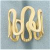 Image 1 : Wave Zigzag Ring in 14k Yellow Gold