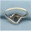 Image 4 : Tanzanite and Diamond Ring in 10k White Gold