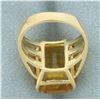 Image 4 : Citrine Solitaire Statement Ring in 14k Yellow Gold