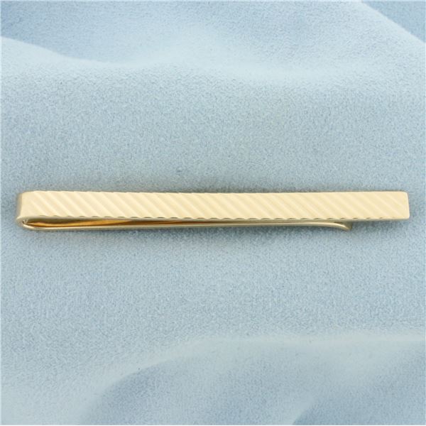 Numbered Tiffany & Co Tie Clip in 14k Yellow Gold