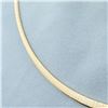 Image 2 : 17 Inch Graduated Omega Link Necklace in 14k Yellow Gold