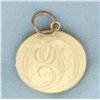 Image 1 : Antique Engraved Locket in 14k Yellow Gold