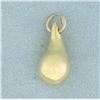 Image 1 : Teardrop 3D Charm or Pendant in 14k Yellow Gold