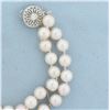 Image 2 : Akoya Pearl Double Strand Bracelet in 14k White Gold