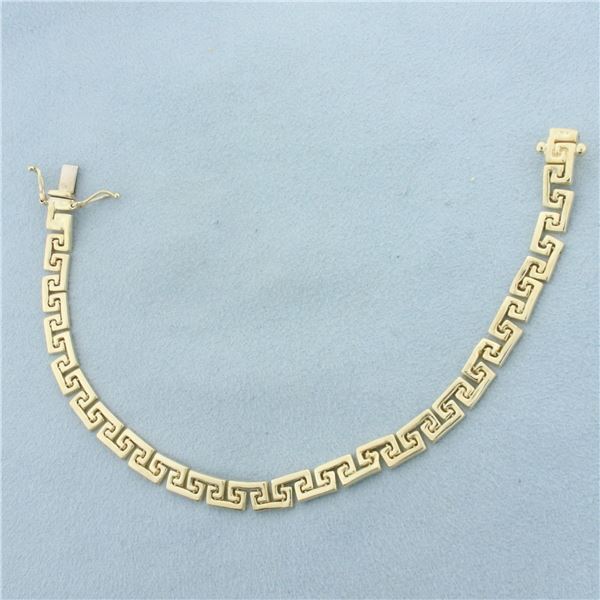 Italian Greek Key Bracelet in 14k Yellow Gold