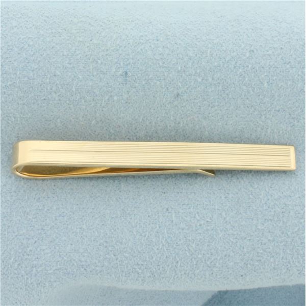 Tiffany and Co. Bar Tie Clip in 14k Yellow Gold