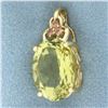 Image 1 : Citrine and Morganite Pendant in 14k Yellow Gold