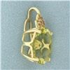 Image 2 : Citrine and Morganite Pendant in 14k Yellow Gold