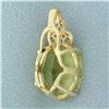 Image 3 : Citrine and Morganite Pendant in 14k Yellow Gold