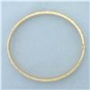 Image 2 : Hinged Textured Striped Bangle Bracelet in 14k Yellow Gold