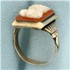 Image 3 : Vintage Cameo Ring in 12k Yellow Gold