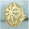 Image 2 : 3D Large Bombe Statement Ring in 14k Yellow Gold