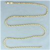 Image 1 : 22 Inch Rope Link Chain Necklace in 14k Yellow Gold
