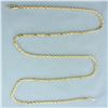 Image 1 : 24 Inch Rope Link Chain Necklace in 14k Yellow Gold