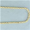 Image 2 : 24 Inch Rope Link Chain Necklace in 14k Yellow Gold