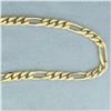 Image 2 : Italian 24 Inch Figaro Link Chain Necklace in 14k Yellow Gold