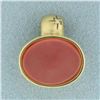 Image 1 : Morganite and Diamond Enhancer Pendant in 18k Yellow Gold