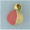 Image 3 : Morganite and Diamond Enhancer Pendant in 18k Yellow Gold