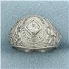 Image 1 : 1945 West Point Diamond Class Ring in Palladium