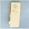 Image 1 : Dollar Sign $ Money Clip in 14k Yellow Gold