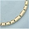 Image 2 : Italian Tank Track Bracelet in 14k Yellow Gold