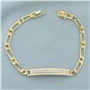 Image 1 : Diamond Bracelet in 14k Yellow Gold