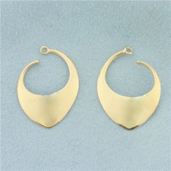 Stud Earring Enhancer Jackets in 14k Yellow Gold