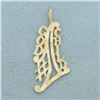 Image 1 : Number One #1 Godchild Pendant in 14k Yellow Gold