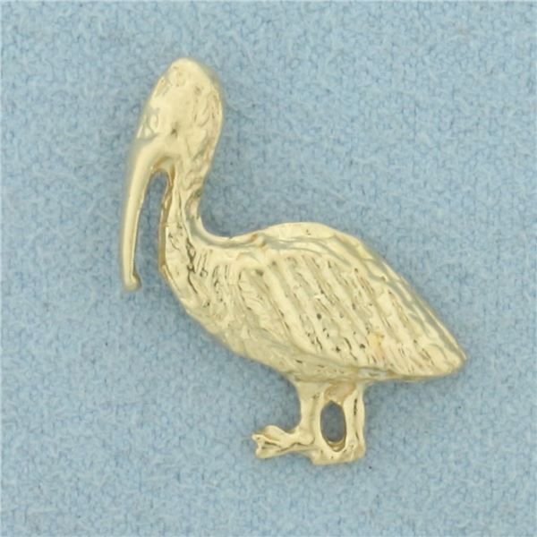 Pelican Pendant in 14k Yellow Gold